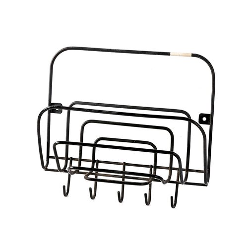 Metal wall hanging  storage organizer basket wire shelf holder
