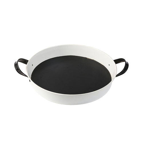 Round metal tray with handles tray serving