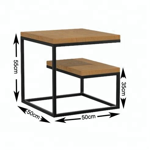 Modern home bedroom multi functional bedside table creative office mini wrought iron coffee table