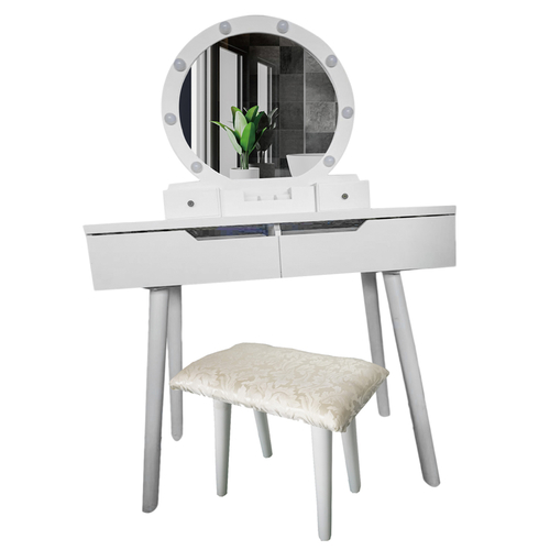 Modern wooden style makeup table with mirror good price with lighting switch bedroom vanity cabinet