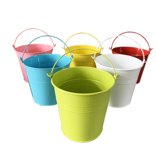 Wholesale Easter Gift Metal Pail mini Metal Bucket with Handle for decor home garden 